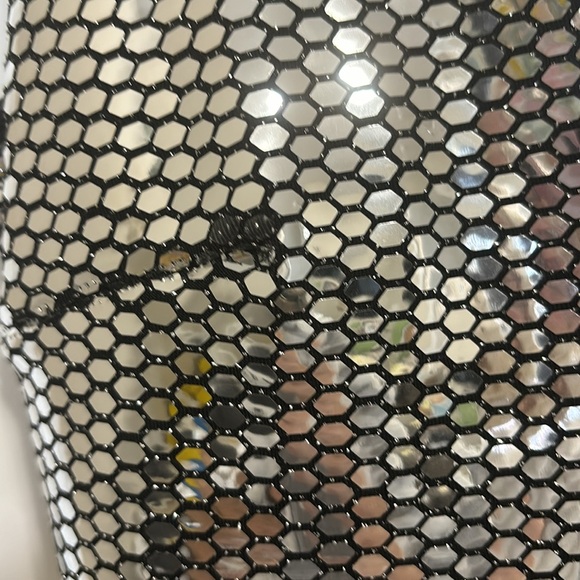 Silver Disco ball body con dress. Size L made by Blue S - Picture 5 of 6